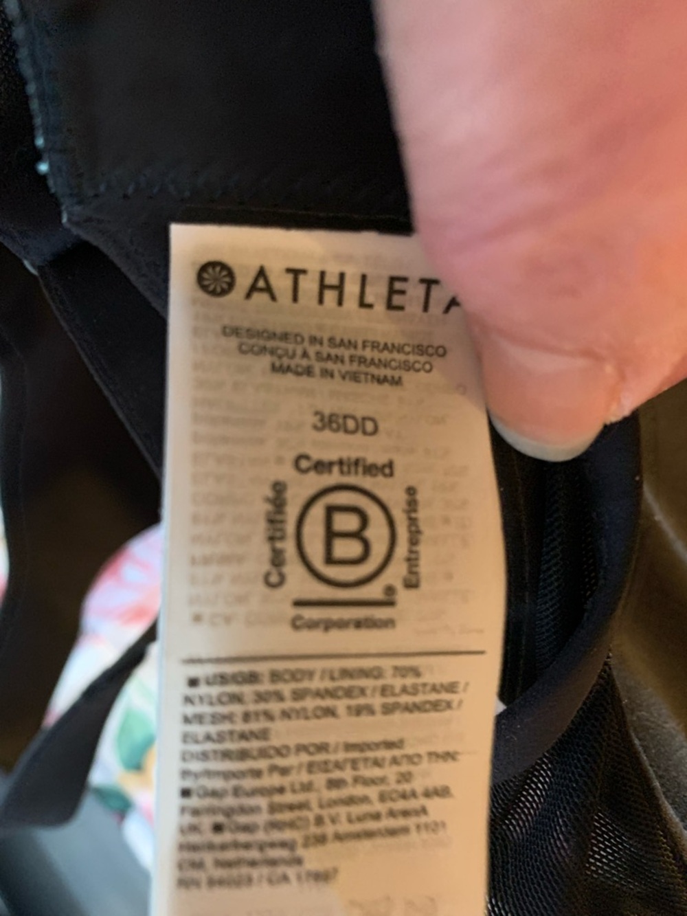 Athleta Women’s Wireless Black T-Shirt Bra - Smooth Support Size 36 DD - Picture 7 of 7